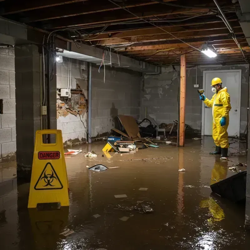 Flooded Basement Electrical Hazard in Jordan, MT Property